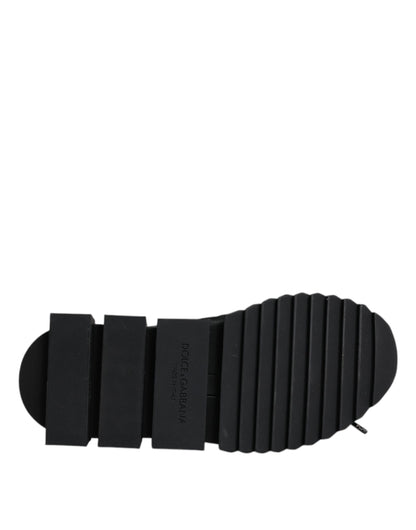 Dolce & Gabbana Schwarz Sorrento Socken Logo Turnschuhe Schuhe