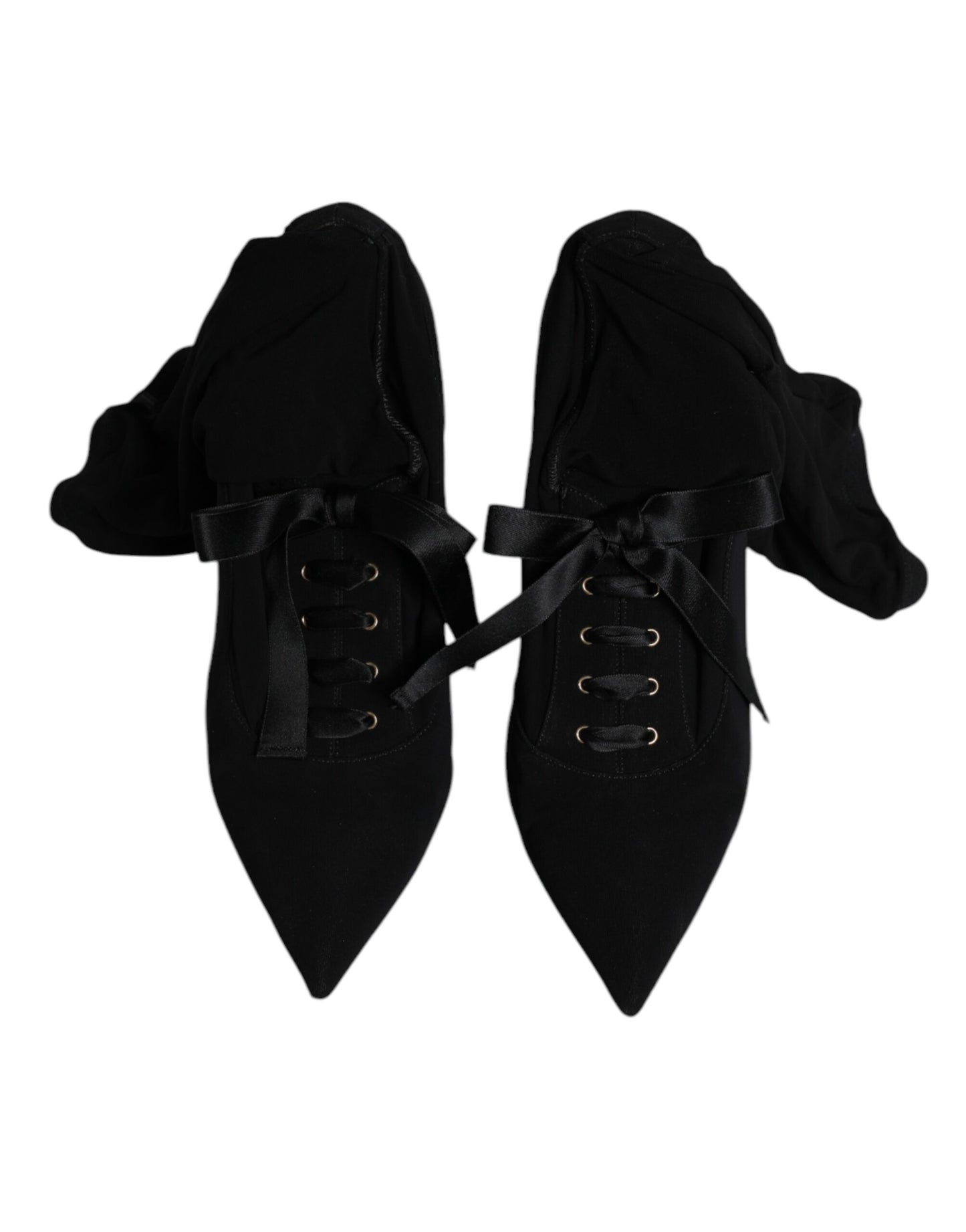Dolce & Gabbana Schwarz Stiletto Heels Mid Calf Stiefel Schuhe