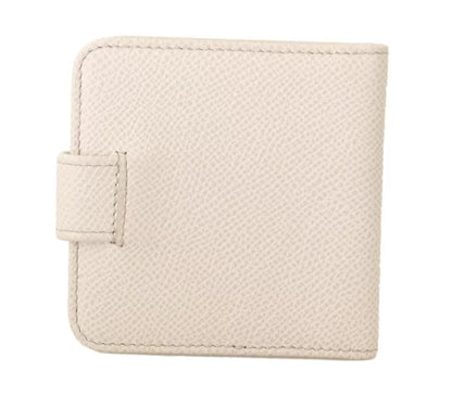 Dolce & Gabbana Weißes Dauphine Leder Kondom Fall Halter Tasche Brieftasche