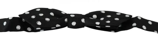Dolce & Gabbana Schwarze Polka Dots Verstellbare Fliege