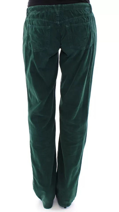 Dolce & Gabbana Grüne Baumwoll-Corduroys SLIMMY Fit D&G-Hosen