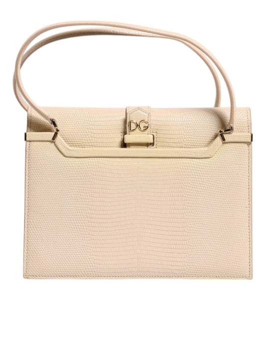 Dolce & Gabbana Beige Leder Ingrid Top Handle Umhängetasche