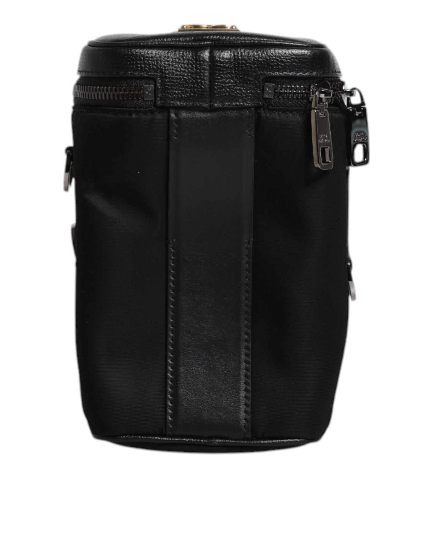 Dolce & Gabbana Schwarzes Leder Logo Geldbörse Crossbody Kameratasche