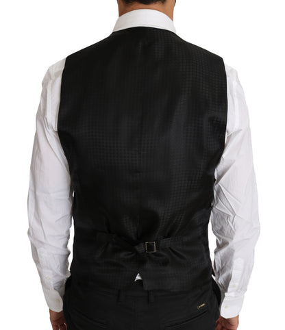 Dolce & Gabbana Lila Muster Wolle Seide Weste Weste