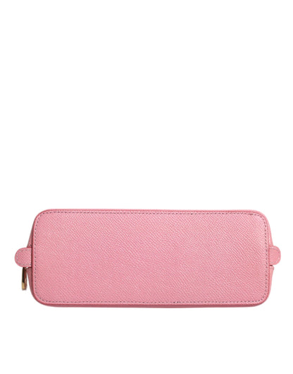 Dolce & Gabbana Rosa Leder DG Logo Zip um Hand Geldbeutel Brieftasche