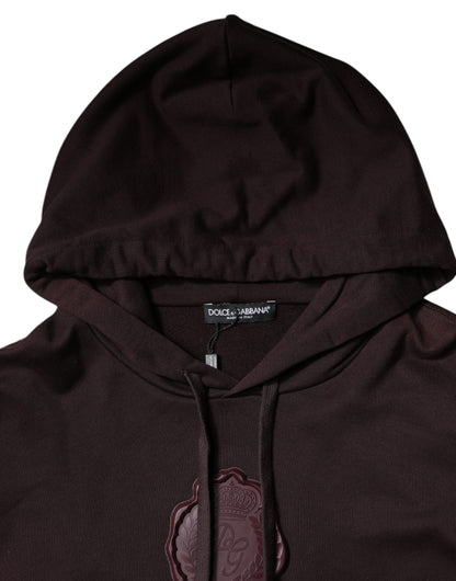 Dolce & Gabbana Braunes Baumwoll-Sweatshirt mit Kapuze für Männer Pullover