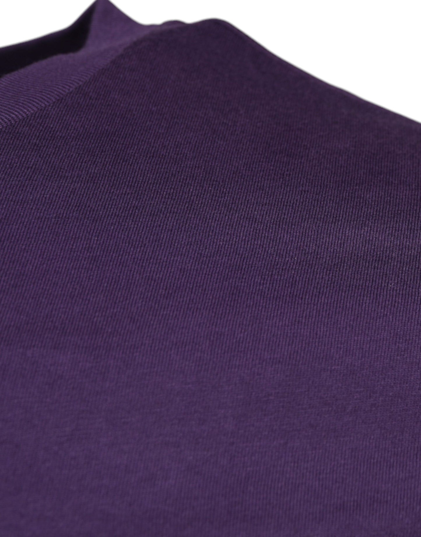 Dolce & Gabbana Violettes Baumwoll-T-Shirt mit Rundhalsausschnitt und kurzen Ärmeln