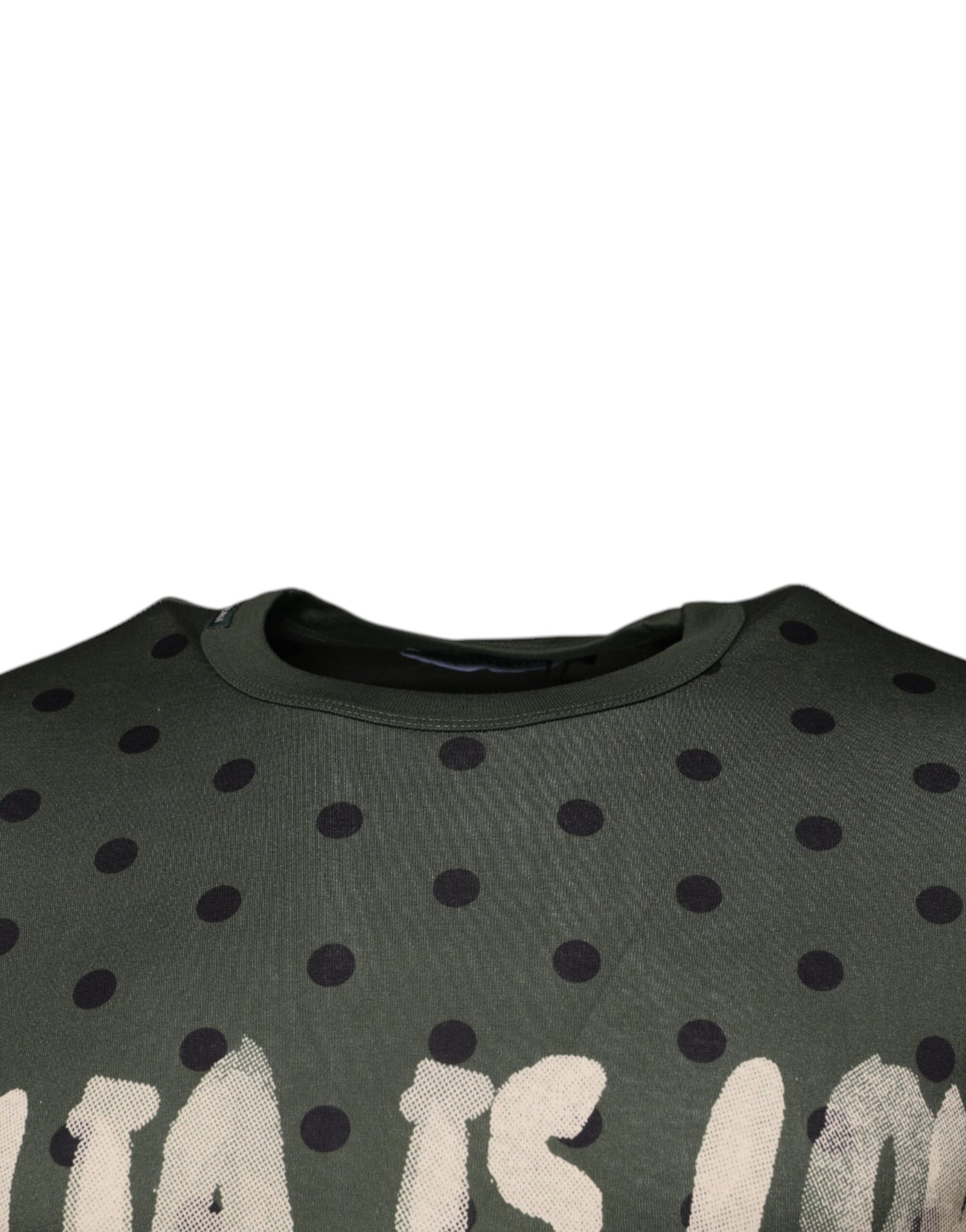 Dolce & Gabbana Graues Sicilia Baumwoll-T-Shirt mit Rundhalsausschnitt