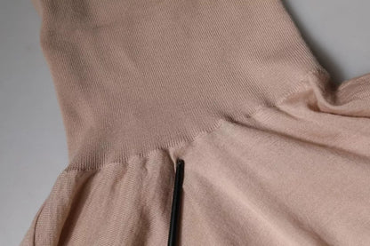 Dolce & Gabbana Beigefarbener Rollkragenpullover aus Kaschmir