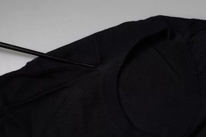 Dolce & Gabbana Blauer Kaschmir Pullover mit Rundhalsausschnitt