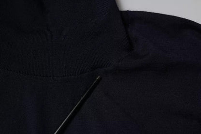 Dolce & Gabbana Blauer Kaschmir-Rollkragenpullover