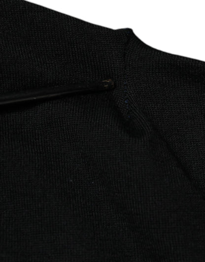Dolce & Gabbana Schwarzer Kaschmirpullover mit V-Ausschnitt