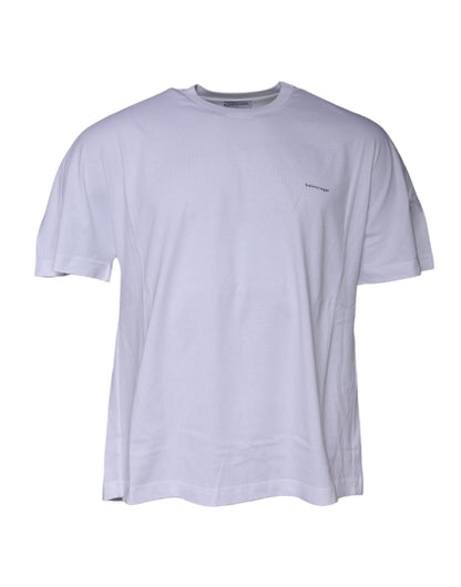 Balenciaga Weißes Logo-T-Shirt aus Baumwoll-Jersey mit Rundhalsausschnitt und kurzen Ärmeln