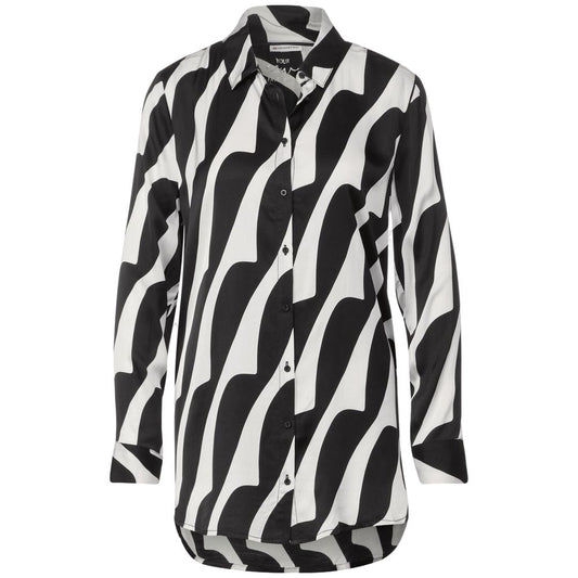 Street One Black and white viscose shirt