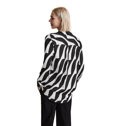 Street One Black and white viscose shirt