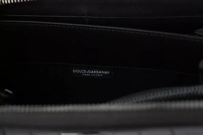 Dolce & Gabbana Braunes Exotenleder Zip Around Continental Clutch Geldbörse