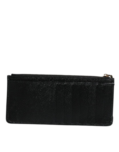 Dolce & Gabbana Schwarzes Leder #DGLovesLondon Kartenhalter Etui Brieftasche