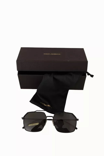 Dolce & Gabbana DG2250 Schwarze Metall-Vollrandbrille Square Eyewear Sonnenbrille