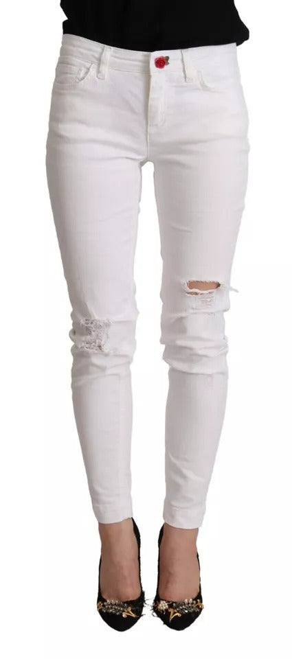Dolce & Gabbana Weiße Baumwoll-Denim-Jeans Pretty Slim Fit