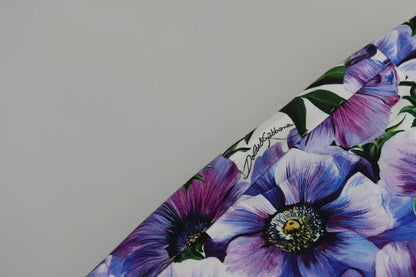 Dolce & Gabbana Lila Floral Print Tapered Cotton Pants