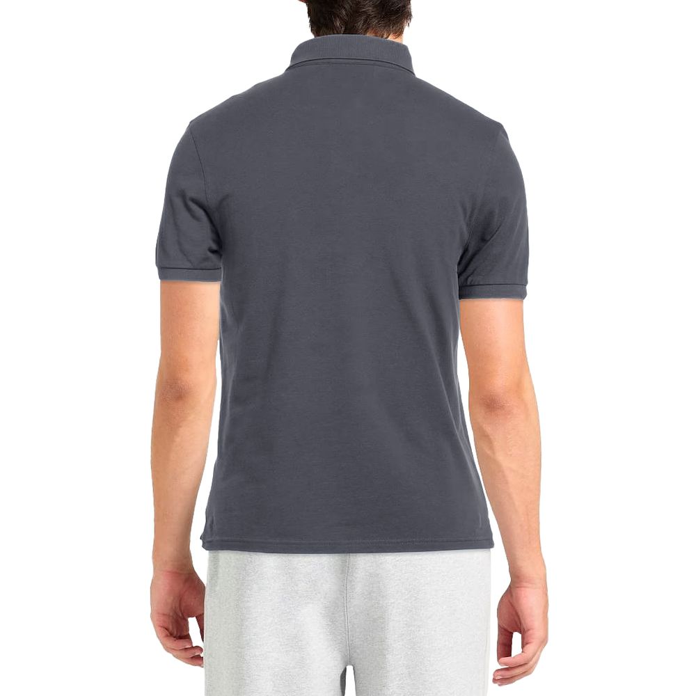 Alpha Studio Graues Baumwoll-Poloshirt