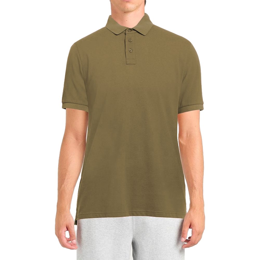 Alpha Studio Grünes Baumwoll-Poloshirt