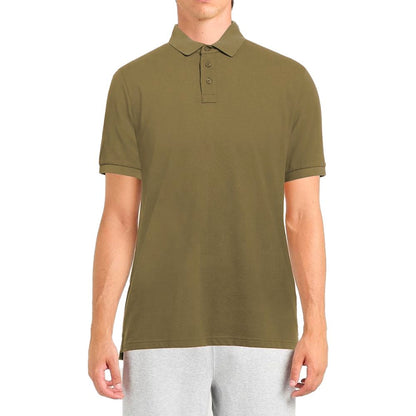 Alpha Studio Grünes Baumwoll-Poloshirt