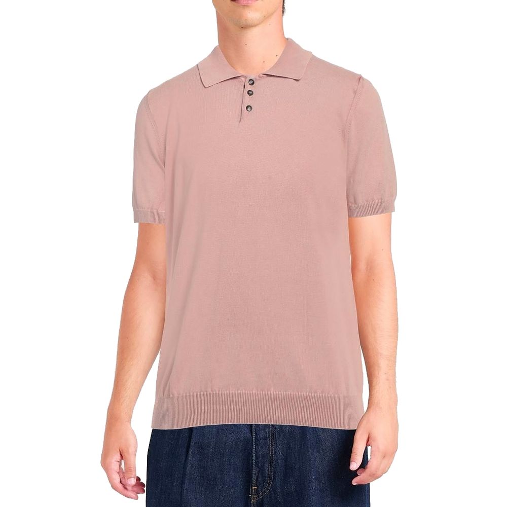 Alpha Studio Rosa Baumwoll-Poloshirt