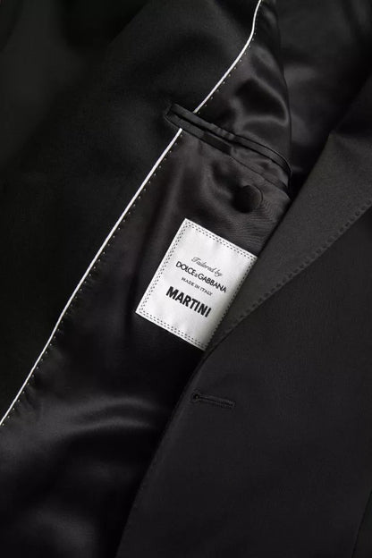 Dolce & Gabbana Schwarzer einreihiger Wollblazer MARTINI Bekleidung