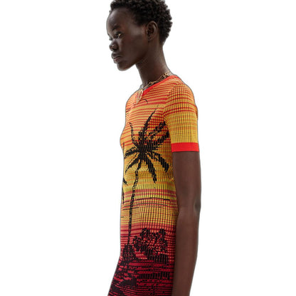 Desigual Roter Viskose-Midi