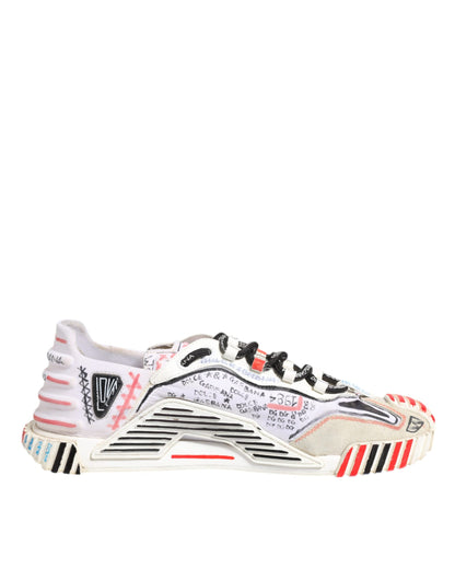 Dolce & Gabbana Multicolor Wildleder Stoff NS1 Turnschuhe Schuhe