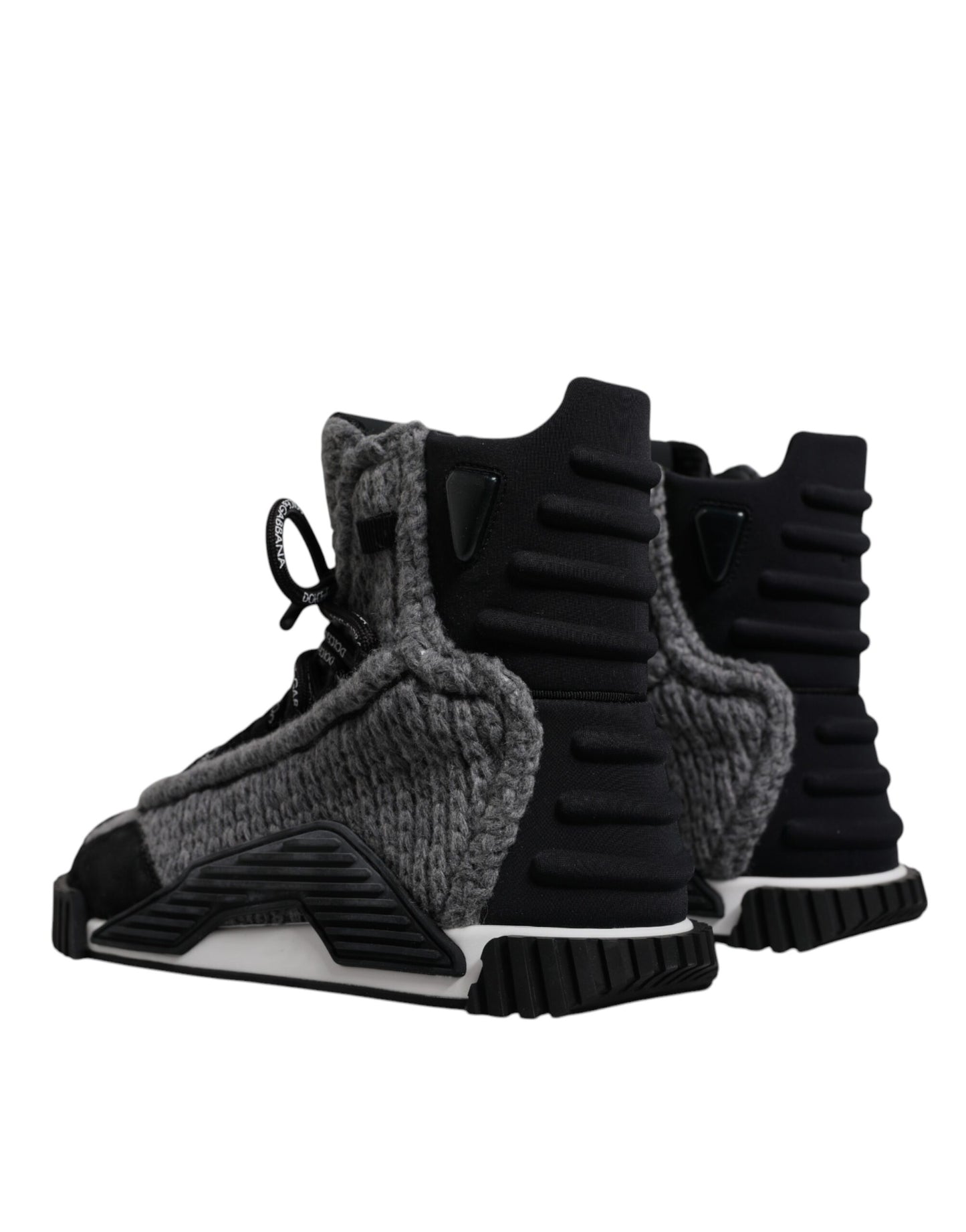 Dolce & Gabbana Grau Schwarz NS1 High Top Stiefel Sneakers Schuhe