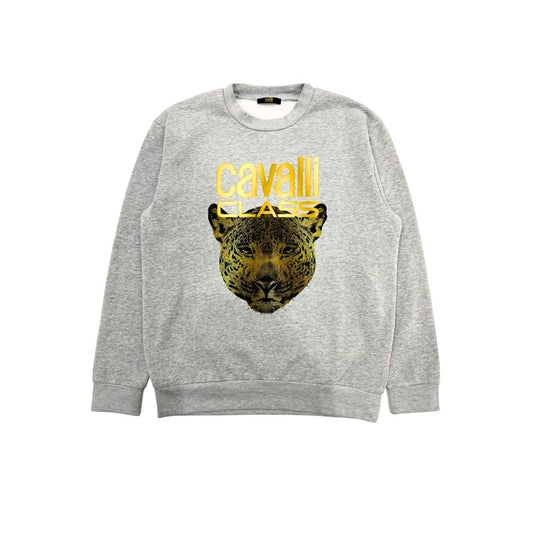 Cavalli Class Grauer Polyester Pullover für Männer