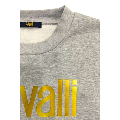 Cavalli Class Grauer Polyester Pullover für Männer