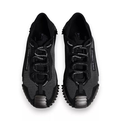Dolce & Gabbana Schwarz Nylon NS1 Low Top Männer Turnschuhe Schuhe