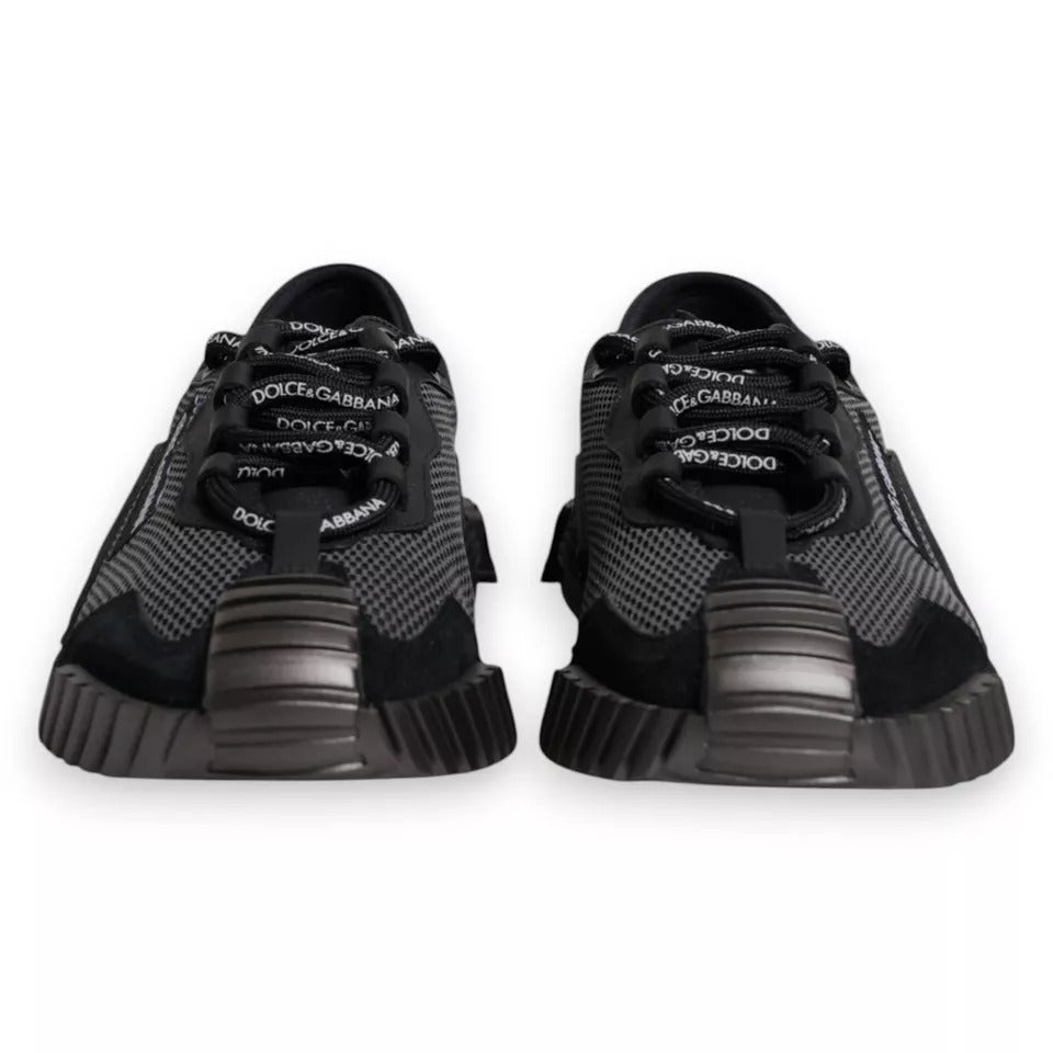 Dolce & Gabbana Schwarz Nylon NS1 Low Top Männer Turnschuhe Schuhe
