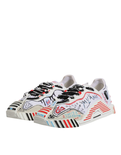 Dolce & Gabbana Multicolor Wildleder Stoff NS1 Turnschuhe Schuhe