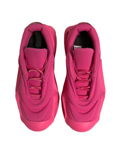 Dolce & Gabbana Rosa Wave Low Top Lace Up Männer Turnschuhe Schuhe