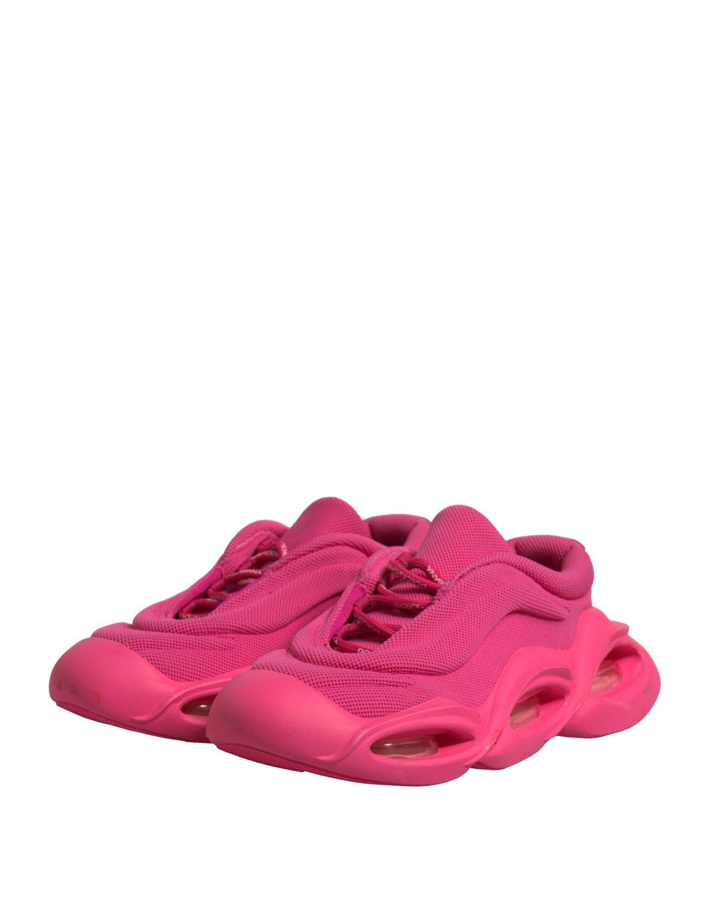 Dolce & Gabbana Rosa Wave Low Top Lace Up Männer Turnschuhe Schuhe