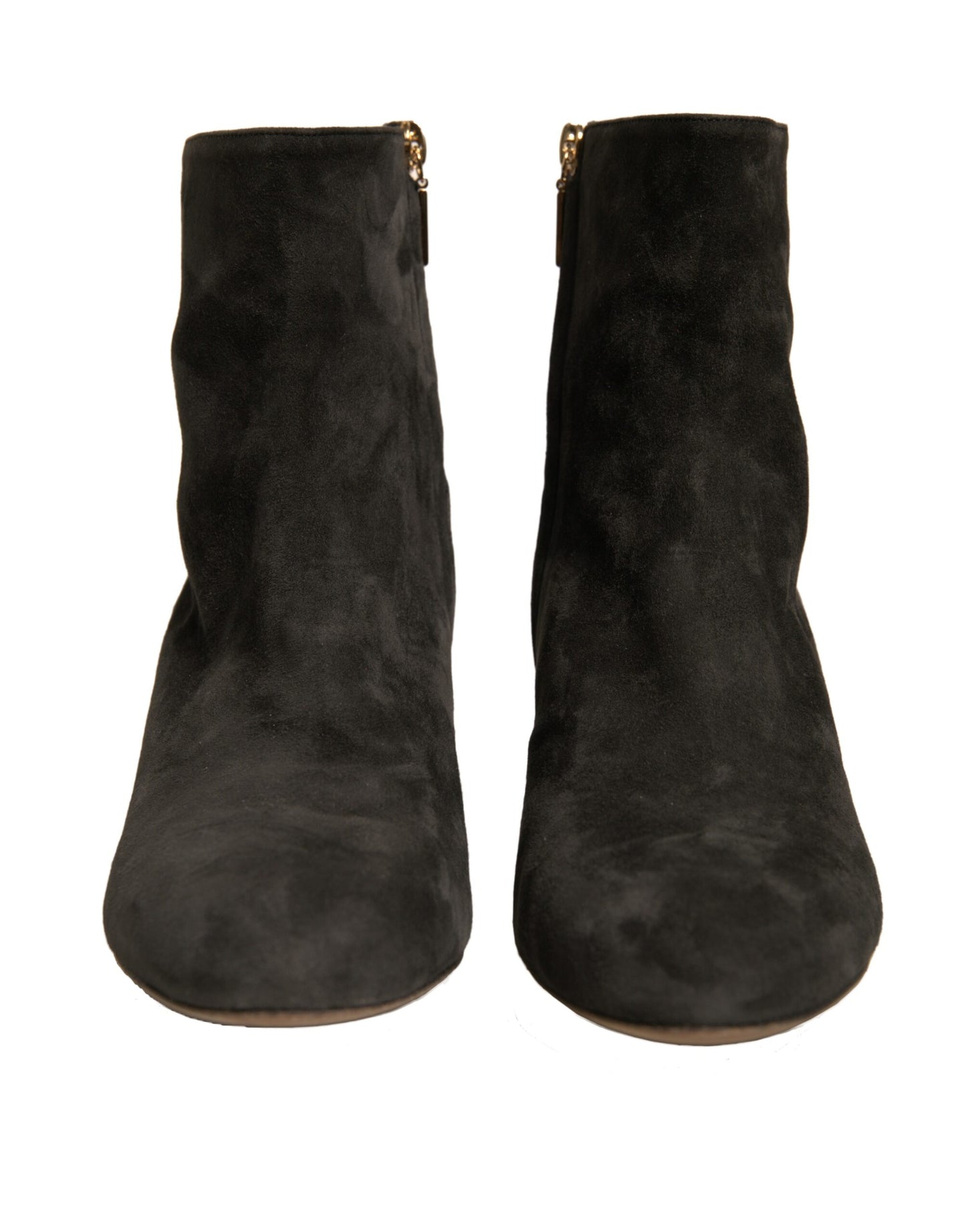 Dolce & Gabbana Schwarze verschönerte Absatzstiefel Schuhe