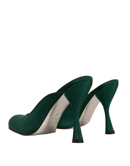 Dolce & Gabbana Grün Wildleder Leder High Heel Pumps Schuhe