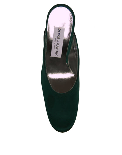 Dolce & Gabbana Grün Wildleder Leder High Heel Pumps Schuhe