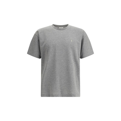 Saint Laurent Graues Baumwoll-T-Shirt in Übergröße