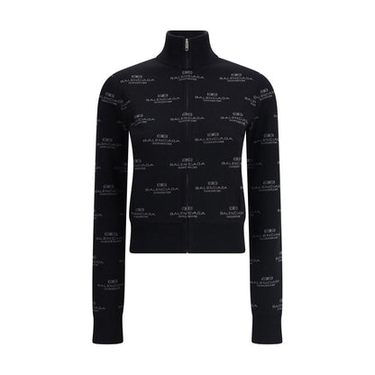 Balenciaga All-Over-Logo Strickjacke