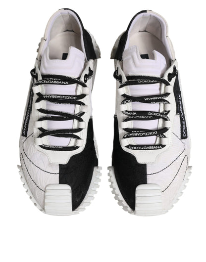 Dolce & Gabbana Weiß Schwarz NS1 Low Top Sneakers Schuhe