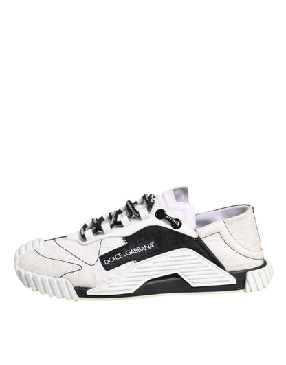 Dolce & Gabbana Weiß Schwarz NS1 Low Top Sneakers Schuhe