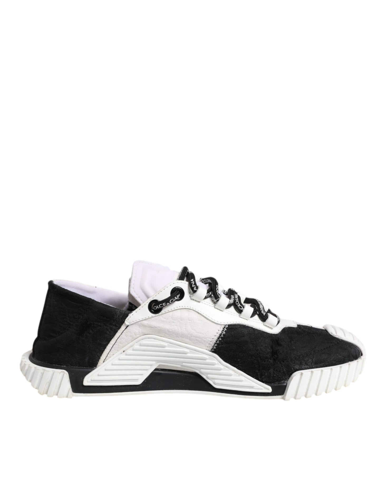 Dolce & Gabbana Weiß Schwarz NS1 Low Top Sneakers Schuhe