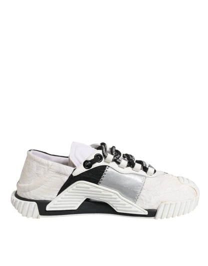 Dolce & Gabbana Weiß Schwarz NS1 Low Top Turnschuhe Schuhe