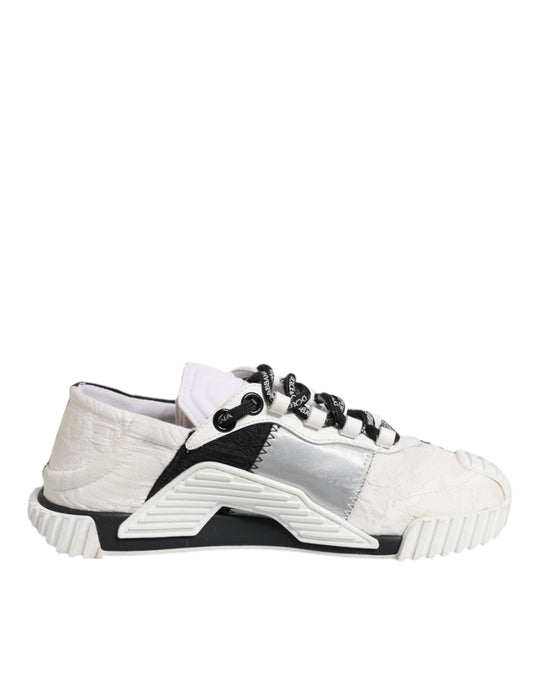 Dolce & Gabbana Weiß Schwarz NS1 Low Top Turnschuhe Schuhe
