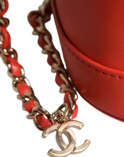 Chanel Orange Coco Mark Vanity Kette Schulter Hand Geldbörse